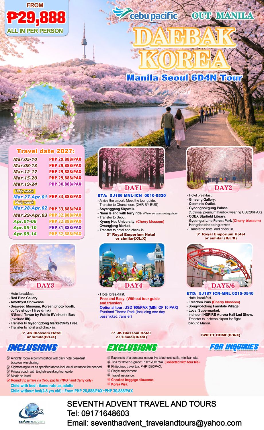 Korea Tour Packages tour flyer