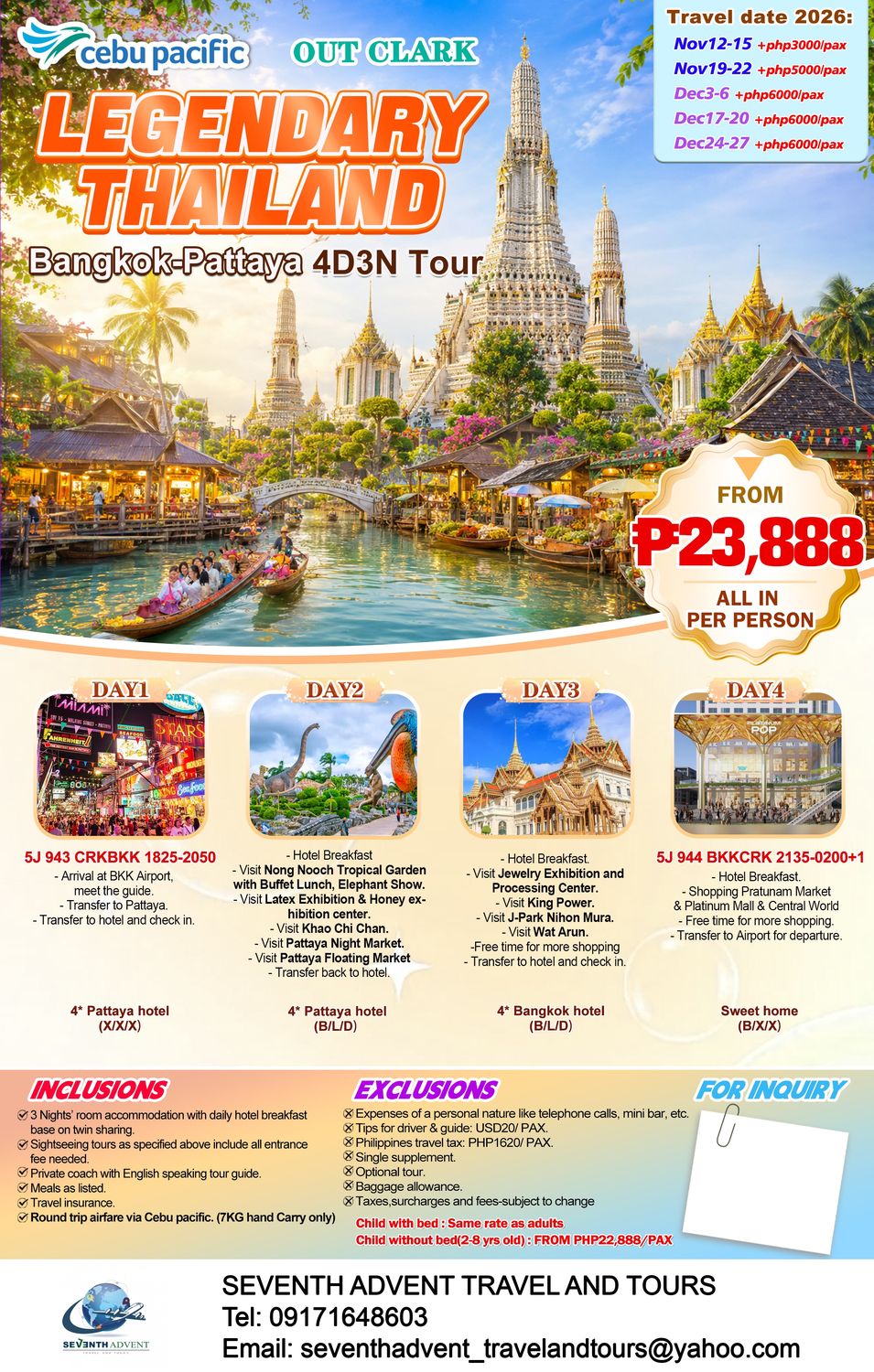 Thailand tour poster 1
