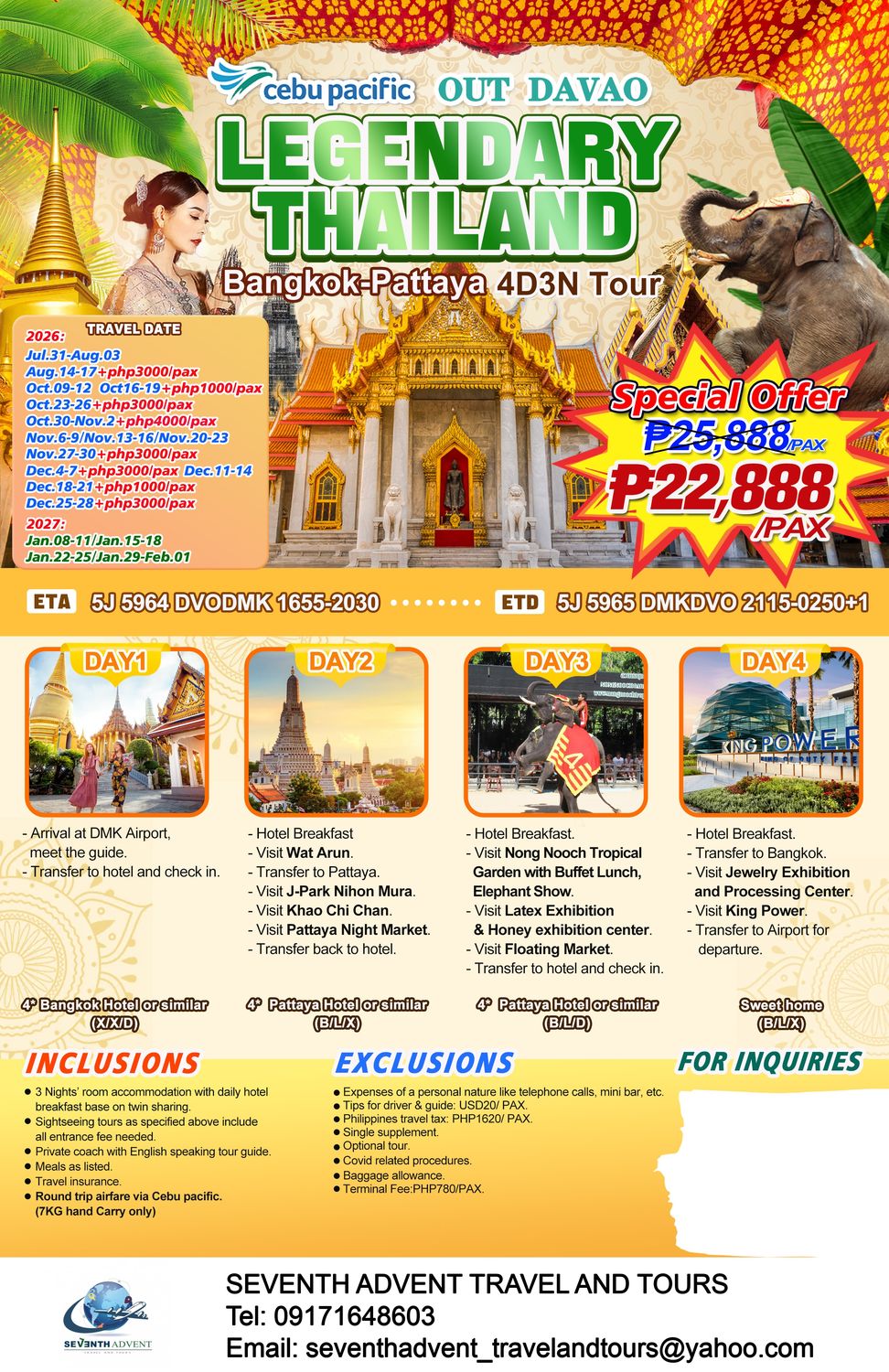 Thailand tour poster 2