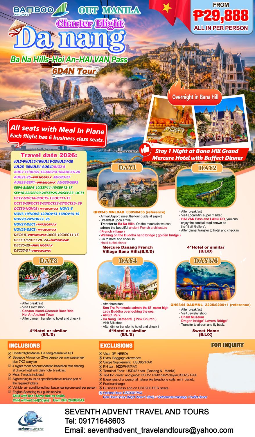 Vietnam · Danang & More tour flyer