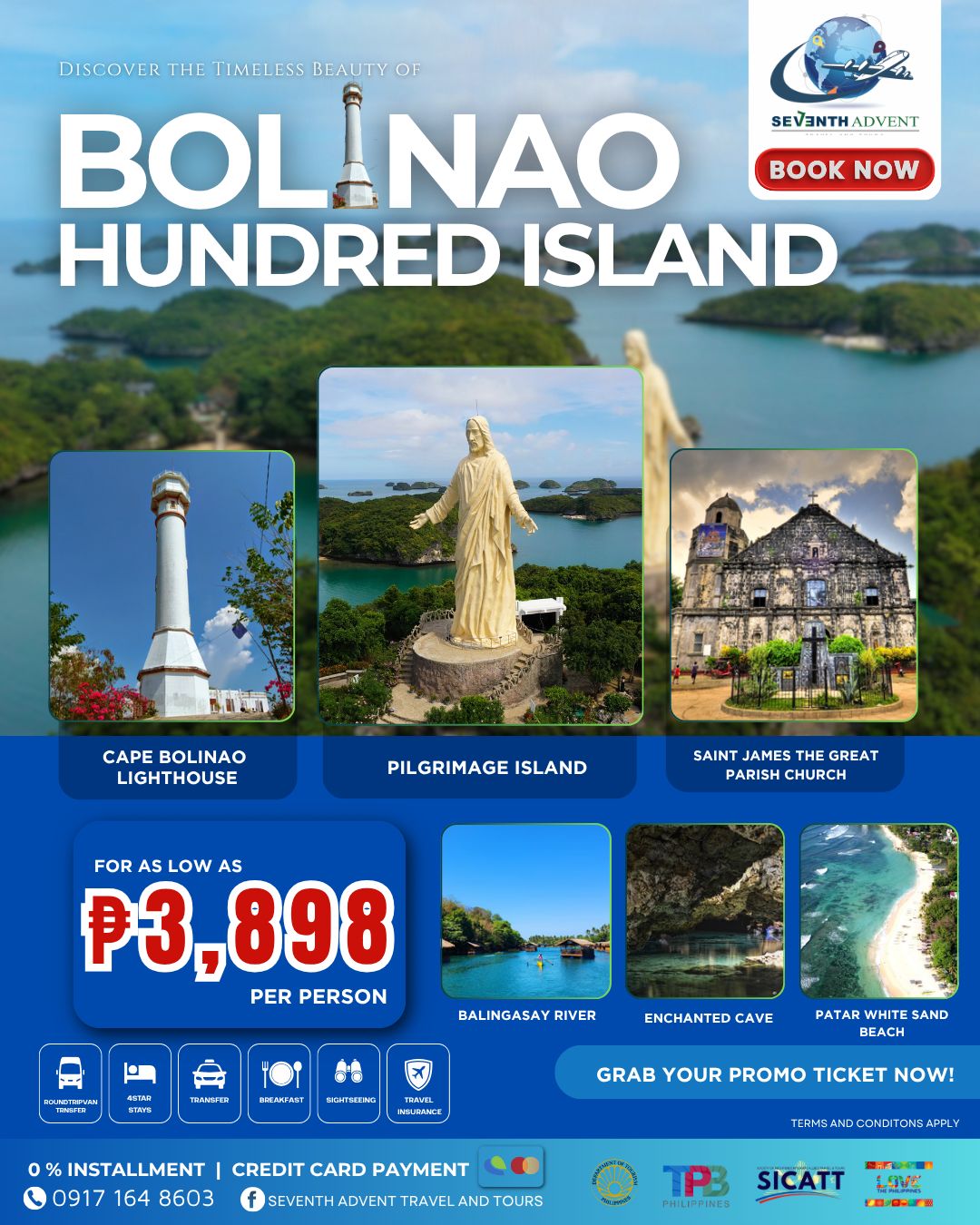 Bolinao Hundred Islands tour flyer