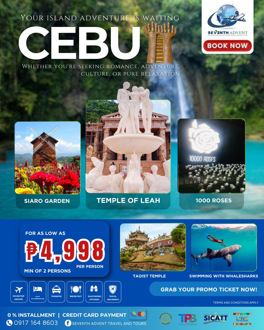 Cebu Island Adventure tour flyer